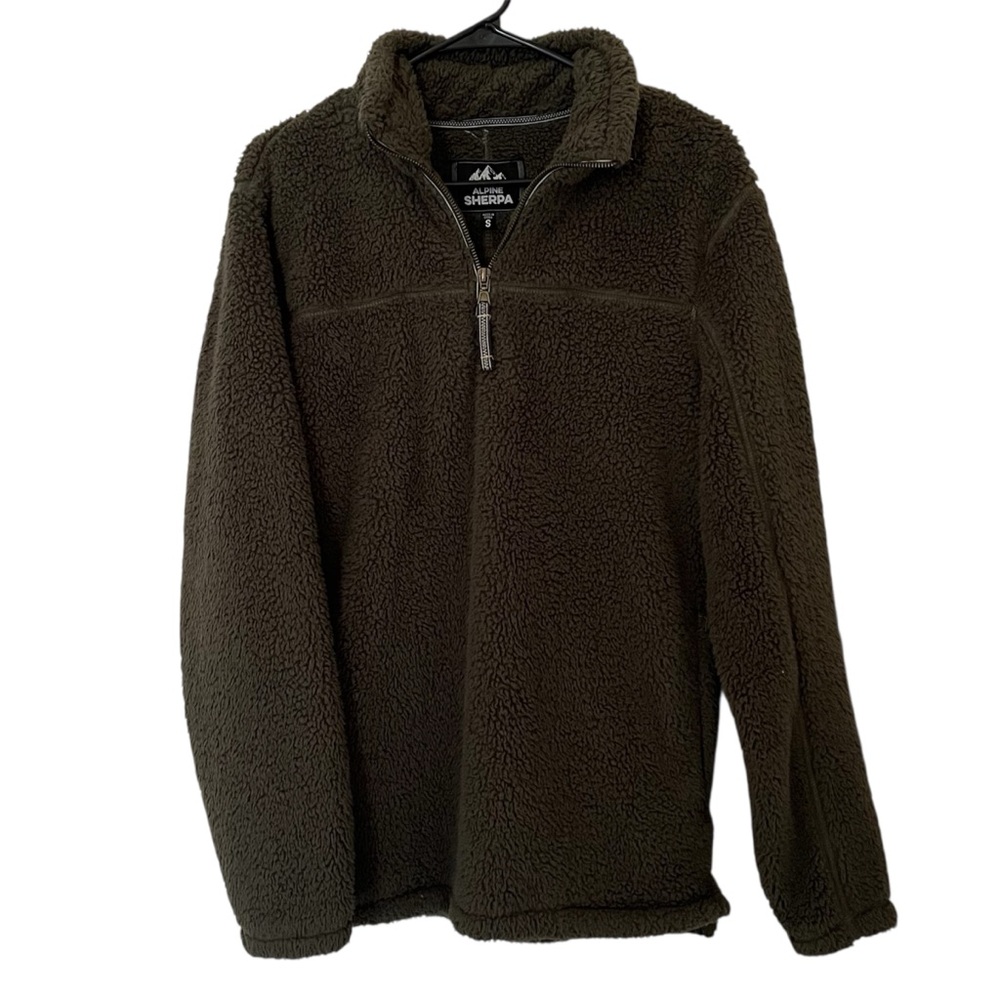 Men’s Alpine Olive Sherpa Fleece Pullover